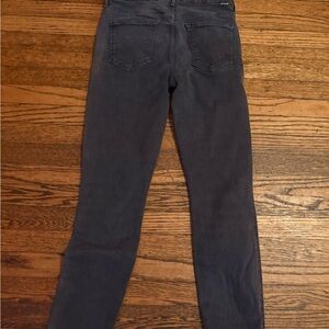 MOTHER Women's Charcoal gray high waisted Looker ankle skinny Jeans size 28